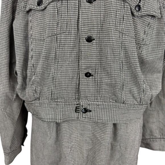 Esprit Sport Vintage Houndstooth 90s Pleated Skirt & Jacket Set 2 Piece sz 7 / M - Picture 6 of 16